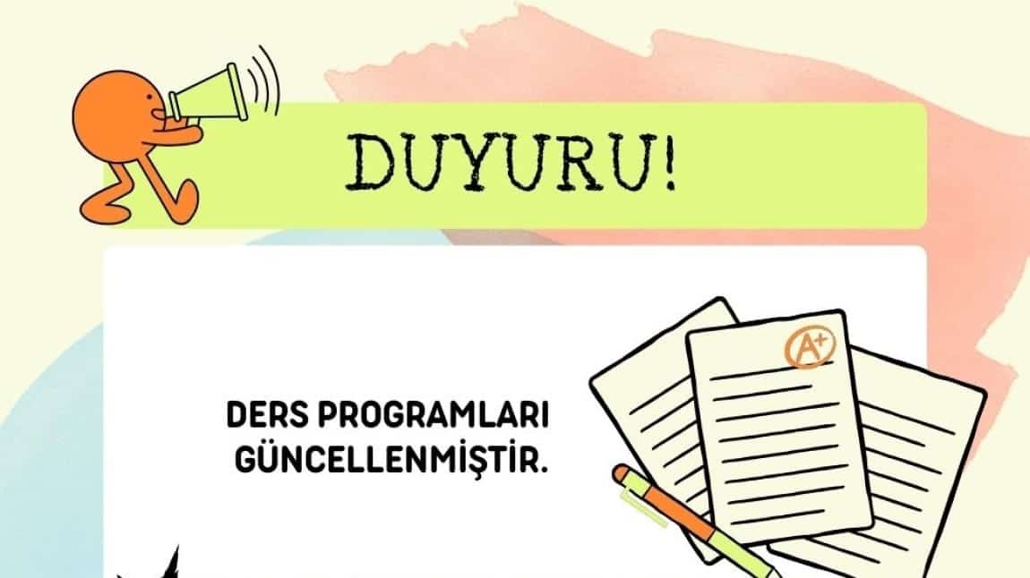 2. Dönem Güncellenmiş Öğrenci Ders Programı